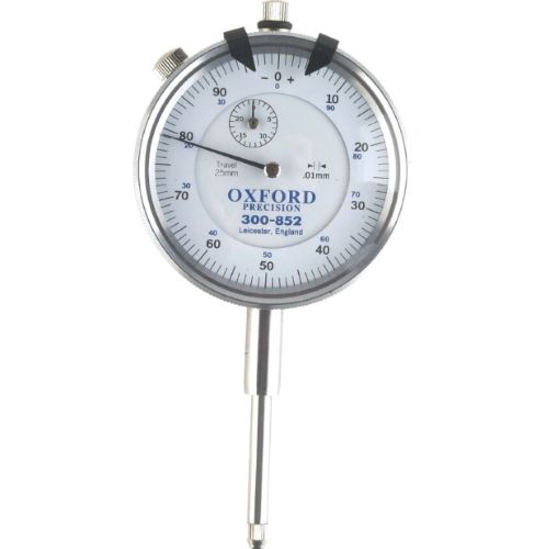 Oxford PLUNGER DIAL GAUGE 25mmx0.01mmx0-100 JEWELLED
