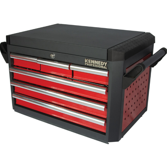 KennedyPro Tool Chest, Ultimate, Red/Grey, Steel, 6-Drawers, 455 x 710 x 465mm, 350kg Capacity