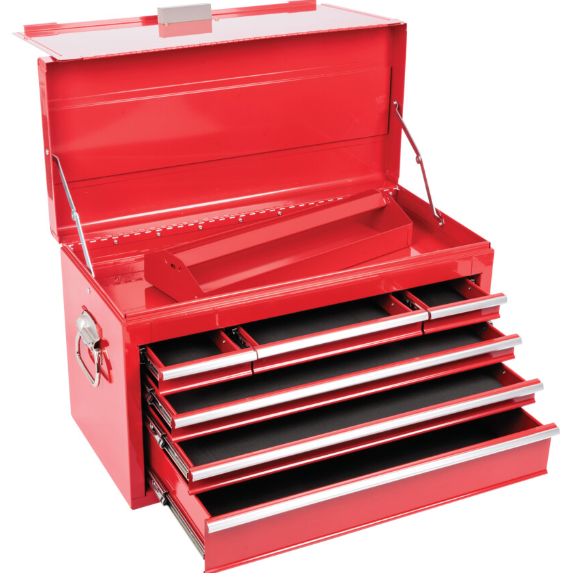 KennedyPro Tool Chest, Classic Red, Red, Steel, 6-Drawers, 385 x 690 x 315mm, 75kg Capacity