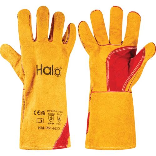 Halo Lined Kevlar Welders Gauntlets Size 10